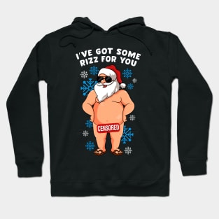 Inappropriate Naughty Santa Rizz Men Women Ugly Christmas Hoodie